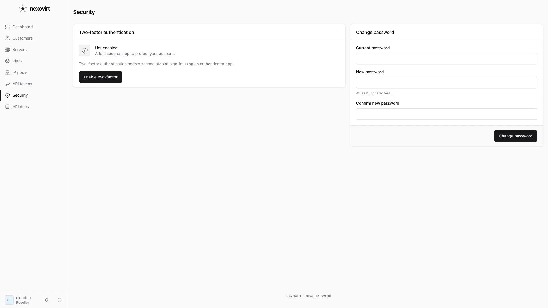 Lock down the account that runs it all in the NexoVirt panel
